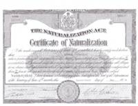 Naturalization Certificate