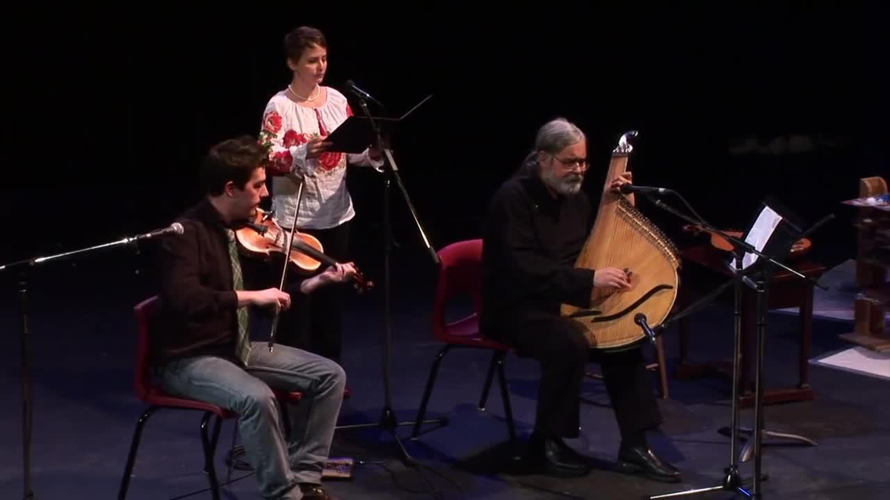 Julian Kytasty playing the Bandura & commentary. Vocal accompaniment by Marcia Ostashewski & Colin Grant on fiddle