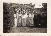 Photograph priests with bishop and Father Zarsky