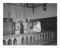 Photograph of Silver Jubilee of Rev. Father C. Zarsky at Holy Redeemer Church with the Bishop Isidore Borecki