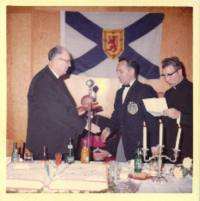 Silver Jubilee of Father C. Zarsky's ordination. Father Zarsky is talking to a member of U.C.M.C.