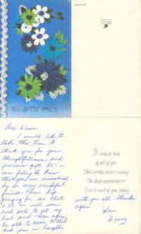Thank you letter to a member of the Women's Club from Fanny