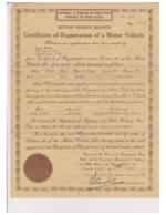 Certificate of registration of a Motor Vehicle for Mary Kuna.