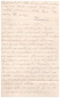 Letter to Joseph Kuna from a friend in the United States, letter is in Polish.