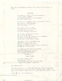 Poem written by the community to honour John Ojoleck. Honouring the float that the community made.